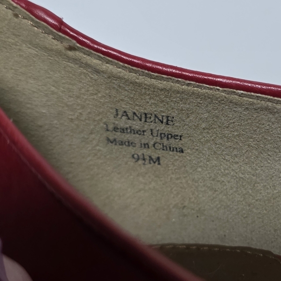 J Renee Janene Elegant Red Women's Leather Pumps Heels Women's Size 9.5 - Picture 11 of 12